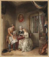 U 069b
<br/>
Kunstenaar verkoopt zijn werk
<br/>
<em>Laquy, Willem Jozef (1738-1798)</em>